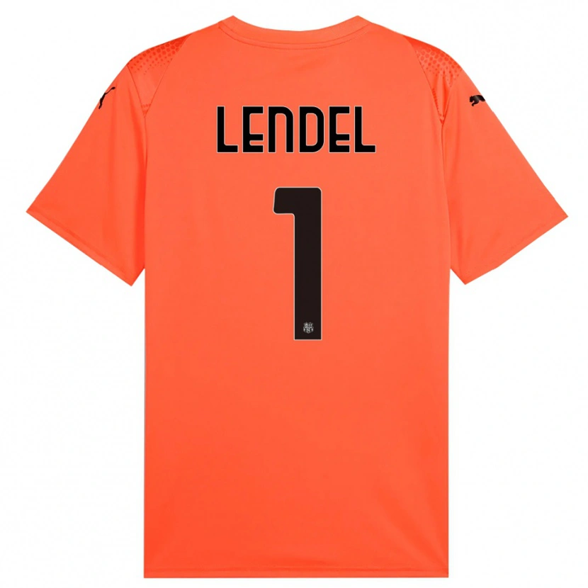 Danxen Niño Camiseta Davide Lendel #1 Naranja Negro Portero Equipación 2025/26 La Camisa México