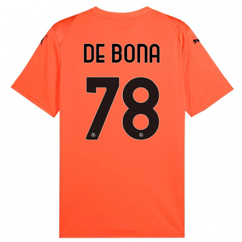 Danxen Niño Camiseta Francesca De Bona #78 Naranja Negro Portero Equipación 2025/26 La Camisa México