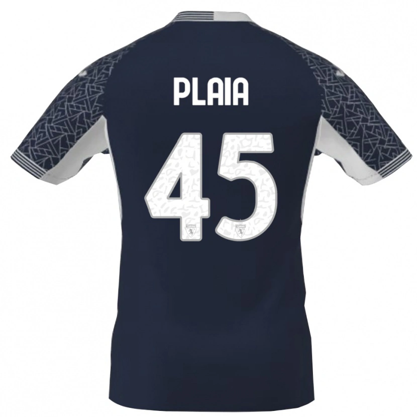 Danxen Niño Camiseta Francesco Plaia #45 Azul Negro Blanco Portero Equipación 2025/26 La Camisa México