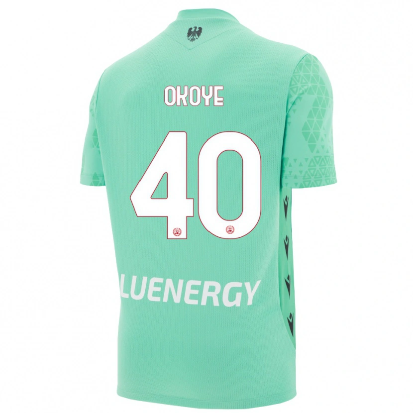 Danxen Niño Camiseta Maduka Okoye #40 Negro Aguamarina Portero Equipación 2025/26 La Camisa México