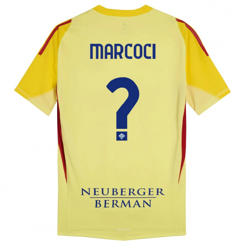 Danxen Niño Camiseta Alexandru Marcoci #0 Amarillo Claro Negro Portero Equipación 2025/26 La Camisa México