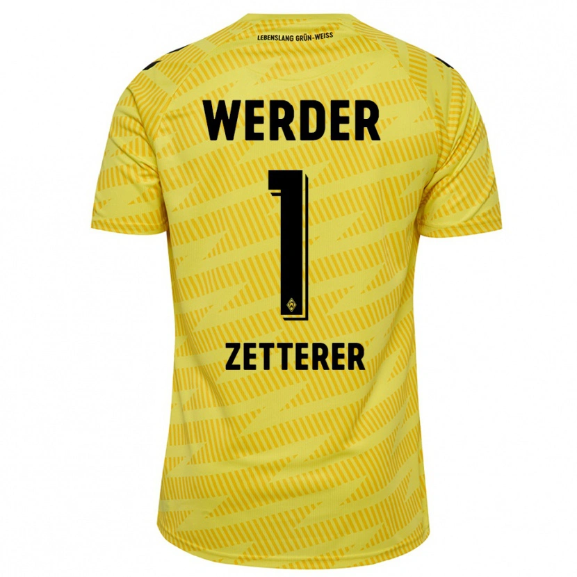 Danxen Niño Camiseta Michael Zetterer #1 Amarillo Negro Portero Equipación 2025/26 La Camisa México