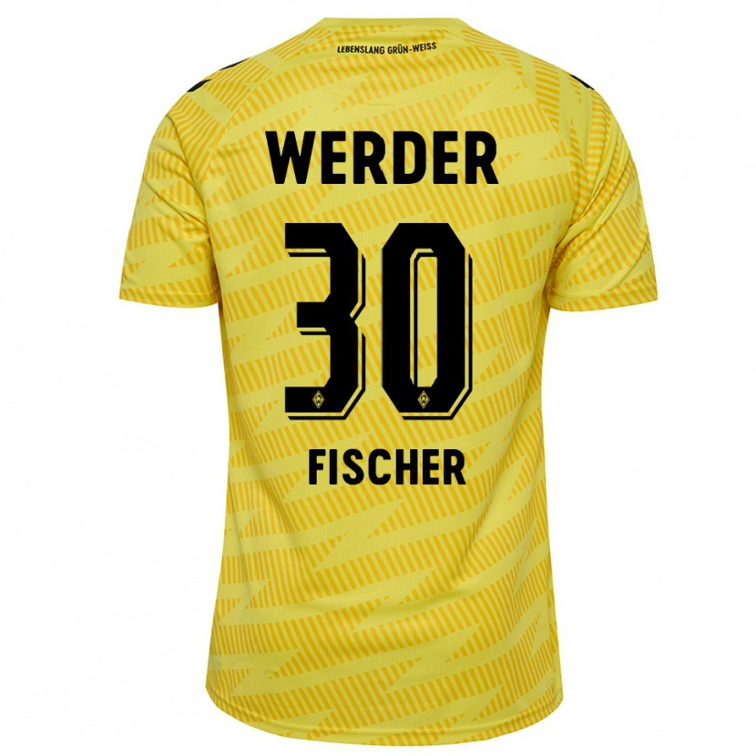Danxen Niño Camiseta Vanessa Fischer #30 Amarillo Negro Portero Equipación 2025/26 La Camisa México