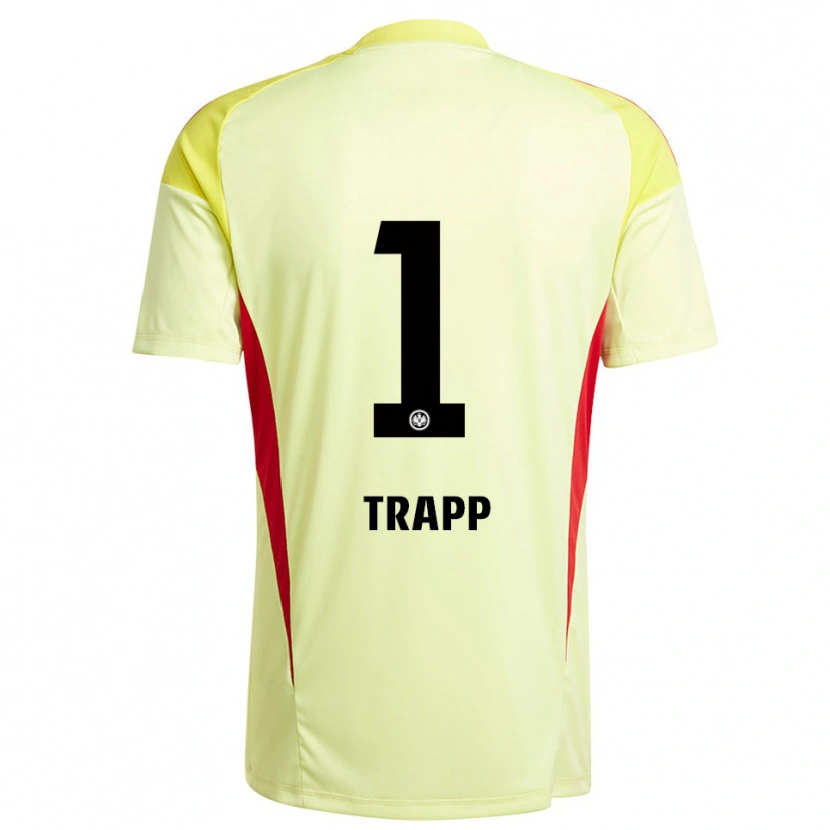 Danxen Niño Camiseta Kevin Trapp #1 Amarillo Claro Negro Portero Equipación 2025/26 La Camisa México