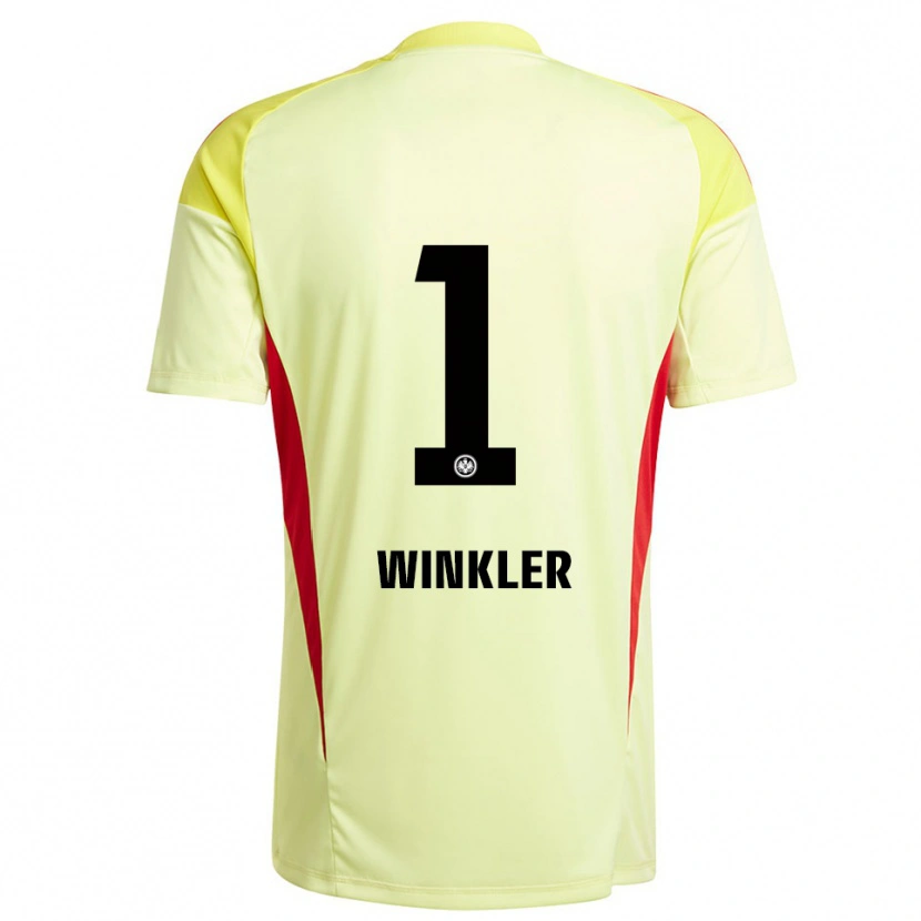 Danxen Niño Camiseta Sophia Winkler #1 Amarillo Claro Negro Portero Equipación 2025/26 La Camisa México