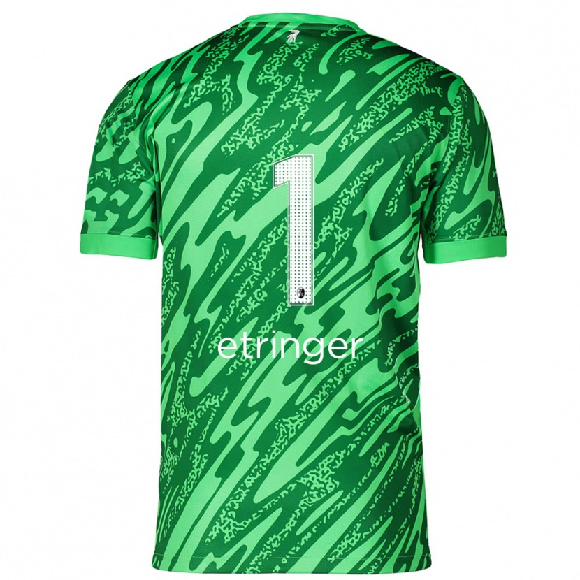 Danxen Niño Camiseta Elias Etringer #1 Verde Blanco Portero Equipación 2025/26 La Camisa México