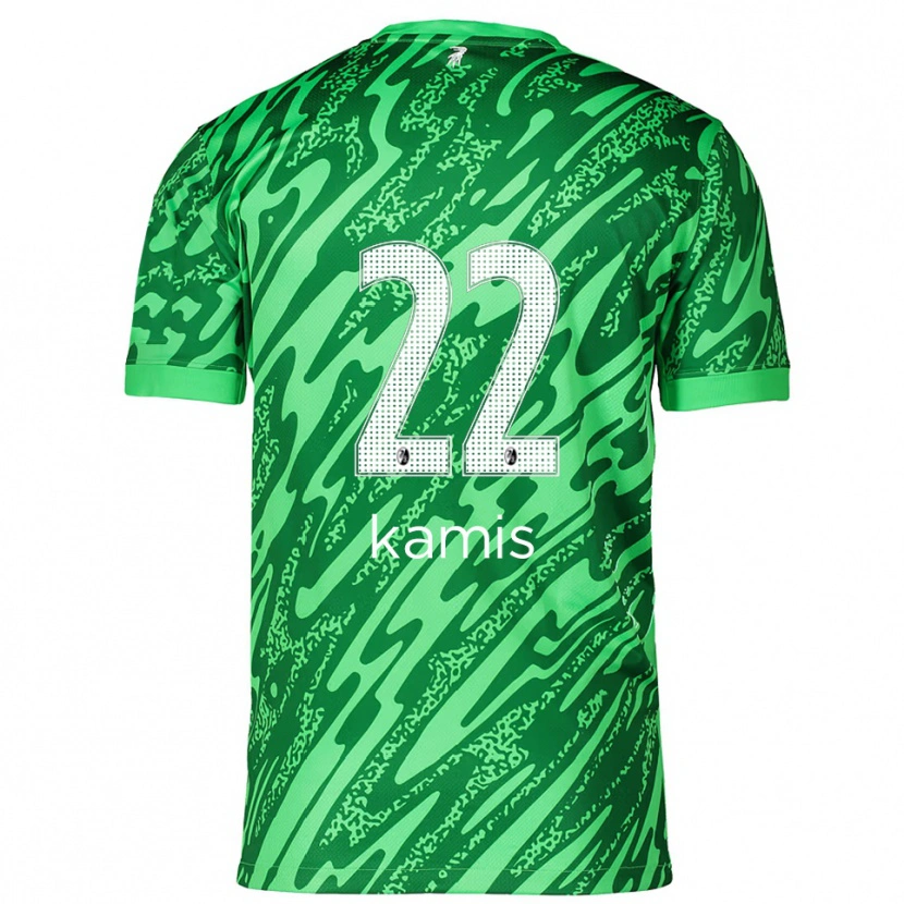 Danxen Niño Camiseta Marcel Kamis #22 Verde Blanco Portero Equipación 2025/26 La Camisa México