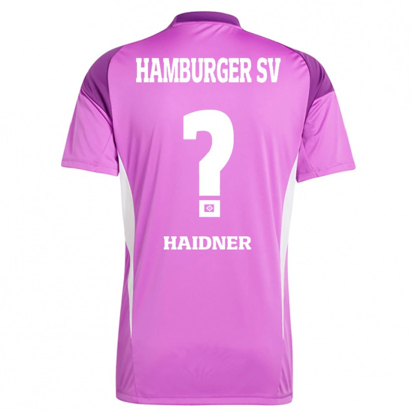 Danxen Niño Camiseta Larissa Haidner #0 Blanco Lila Púrpura Portero Equipación 2025/26 La Camisa México