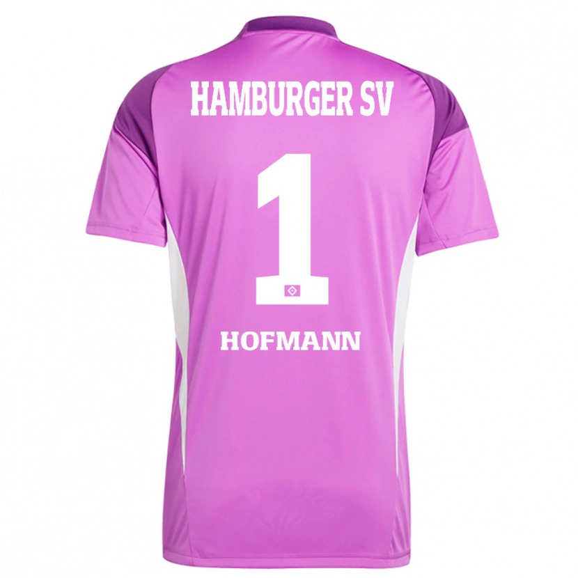 Danxen Niño Camiseta Tobias Hofmann #1 Blanco Lila Púrpura Portero Equipación 2025/26 La Camisa México