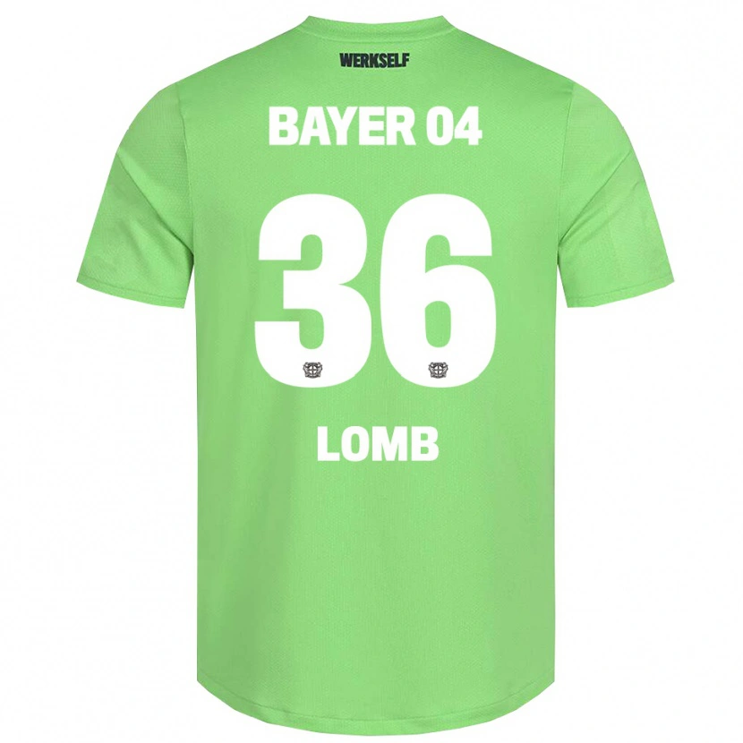 Danxen Niño Camiseta Niklas Lomb #36 Verde Claro Blanco Portero Equipación 2025/26 La Camisa México
