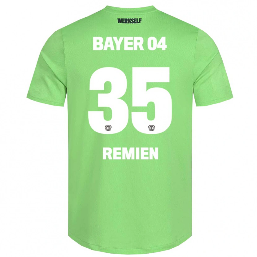 Danxen Niño Camiseta Louisa Remien #35 Verde Claro Blanco Portero Equipación 2025/26 La Camisa México