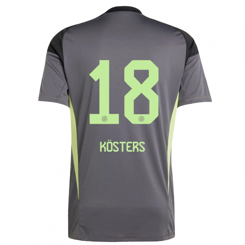 Danxen Niño Camiseta Matthias Kösters #18 Amarillo Verde Negro Portero Equipación 2025/26 La Camisa México