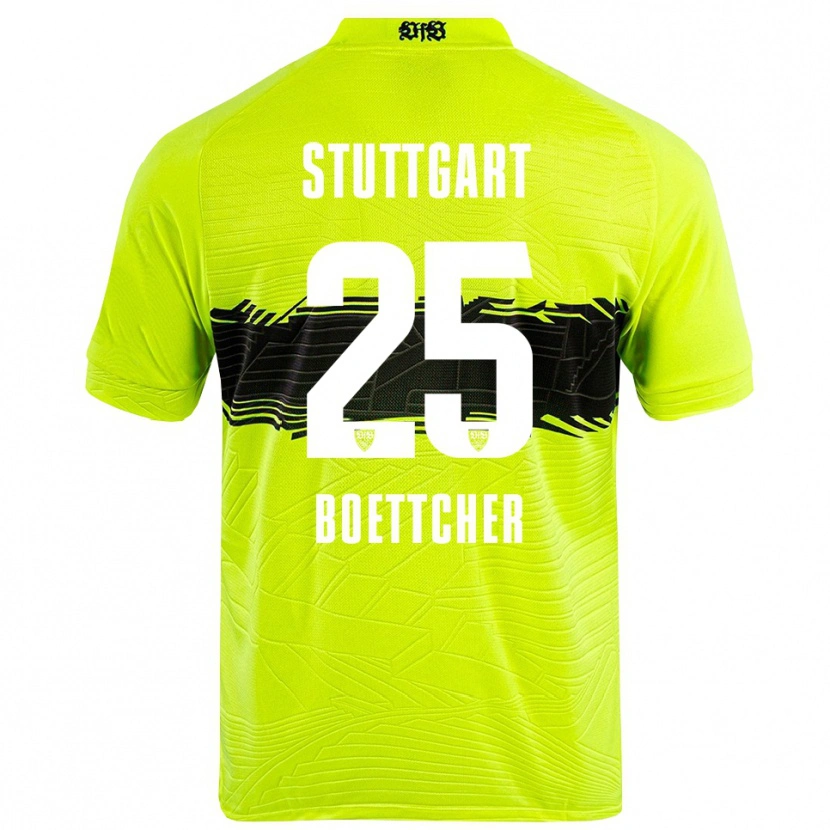 Danxen Niño Camiseta Eve Boettcher #25 Verde Amarillo Negro Portero Equipación 2025/26 La Camisa México