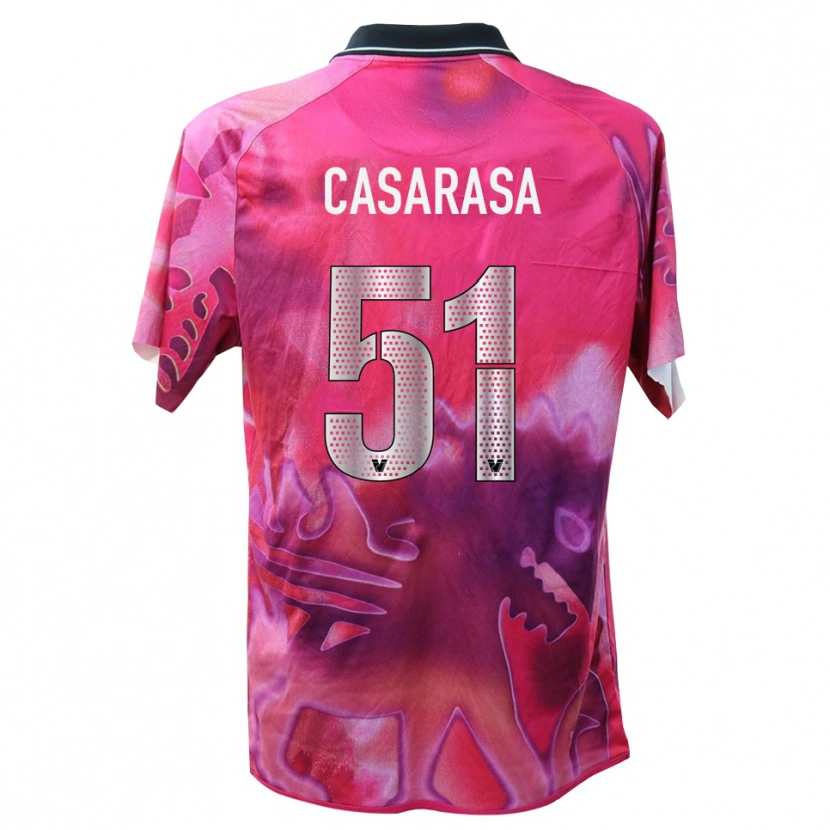 Danxen Niño Camiseta Asia Casarasa #51 Rosa Oscuro Portero Equipación 2025/26 La Camisa México