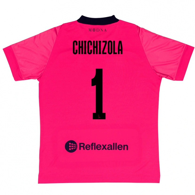 Danxen Niño Camiseta Leandro Chichizola #1 Rosa Intenso Negro Portero Equipación 2025/26 La Camisa México