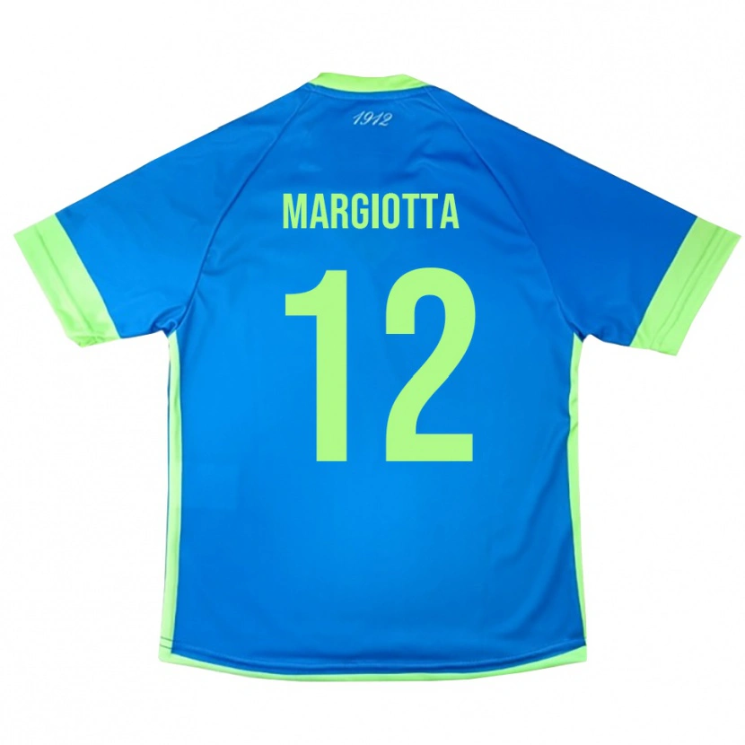 Danxen Niño Camiseta Manuele Margiotta #12 Azul Verde Amarillo Portero Equipación 2025/26 La Camisa México