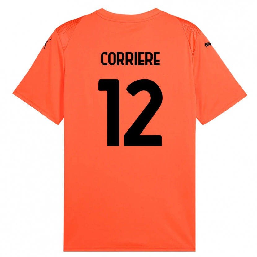 Danxen Niño Camiseta Francesco Corriere #12 Naranja Negro Portero Equipación 2025/26 La Camisa México