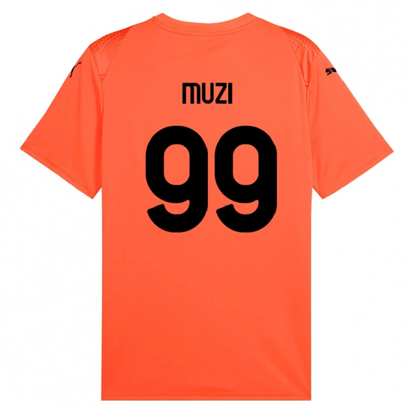 Danxen Niño Camiseta Christian Muzi #99 Naranja Negro Portero Equipación 2025/26 La Camisa México