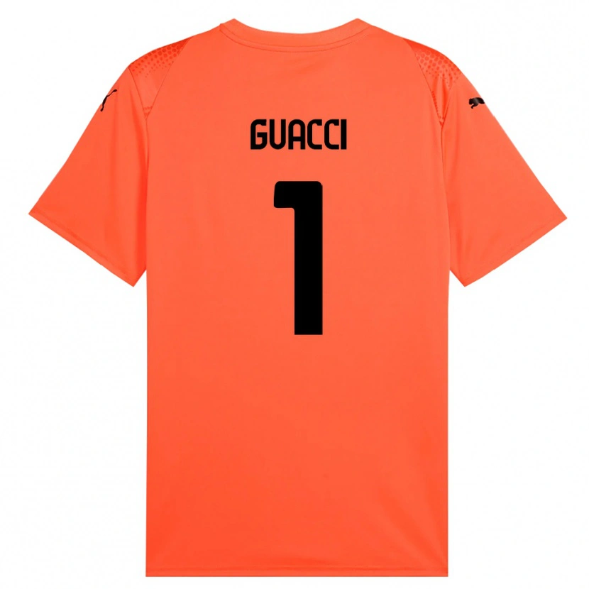 Danxen Niño Camiseta Marco Guacci #1 Naranja Negro Portero Equipación 2025/26 La Camisa México