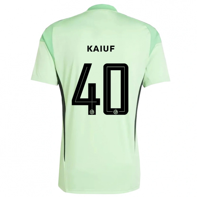 Danxen Niño Camiseta Sharif Kaiuf #40 Verde Claro Negro Portero Equipación 2025/26 La Camisa México