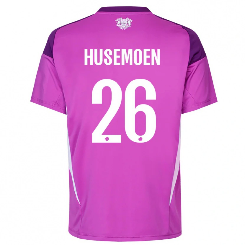 Danxen Niño Camiseta Astrid Husemoen #26 Lila Morado Blanco Portero Equipación 2025/26 La Camisa México