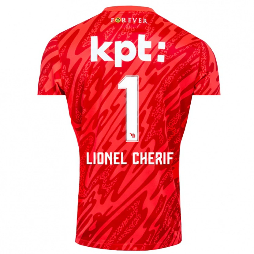 Danxen Niño Camiseta Kader Cherif #1 Rojo Blanco Portero Equipación 2025/26 La Camisa México