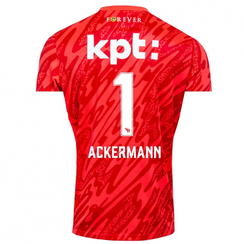 Danxen Niño Camiseta Jara Ackermann #1 Rojo Blanco Portero Equipación 2025/26 La Camisa México