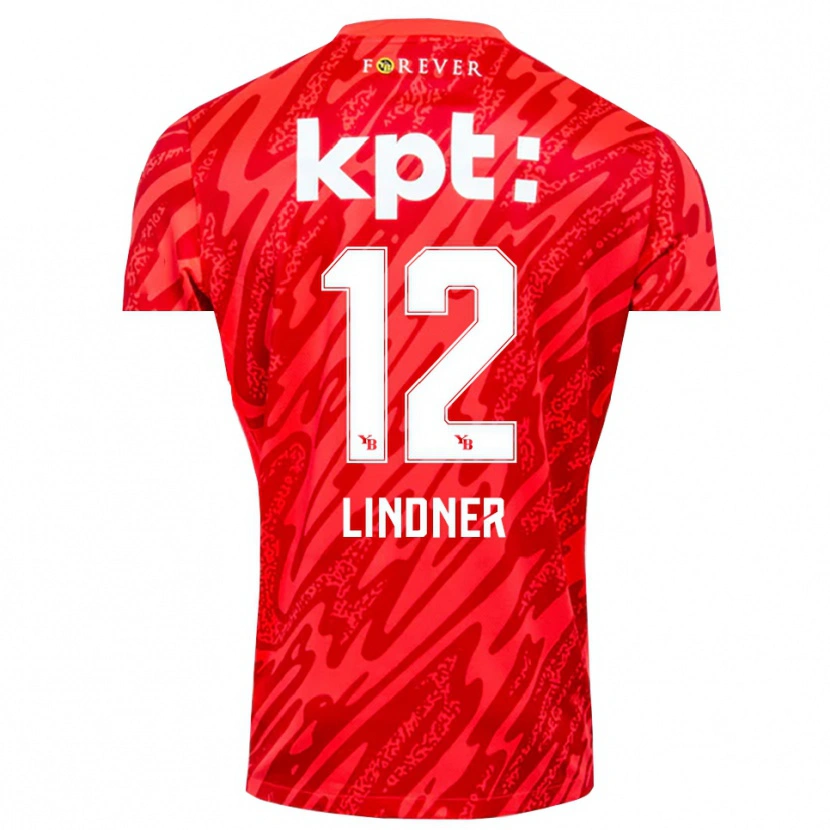 Danxen Niño Camiseta Heinz Lindner #12 Rojo Blanco Portero Equipación 2025/26 La Camisa México