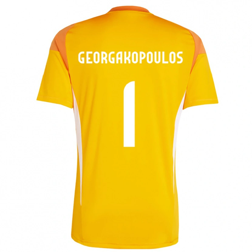 Danxen Niño Camiseta Iason Georgakopoulos #1 Naranja Blanco Portero Equipación 2025/26 La Camisa México