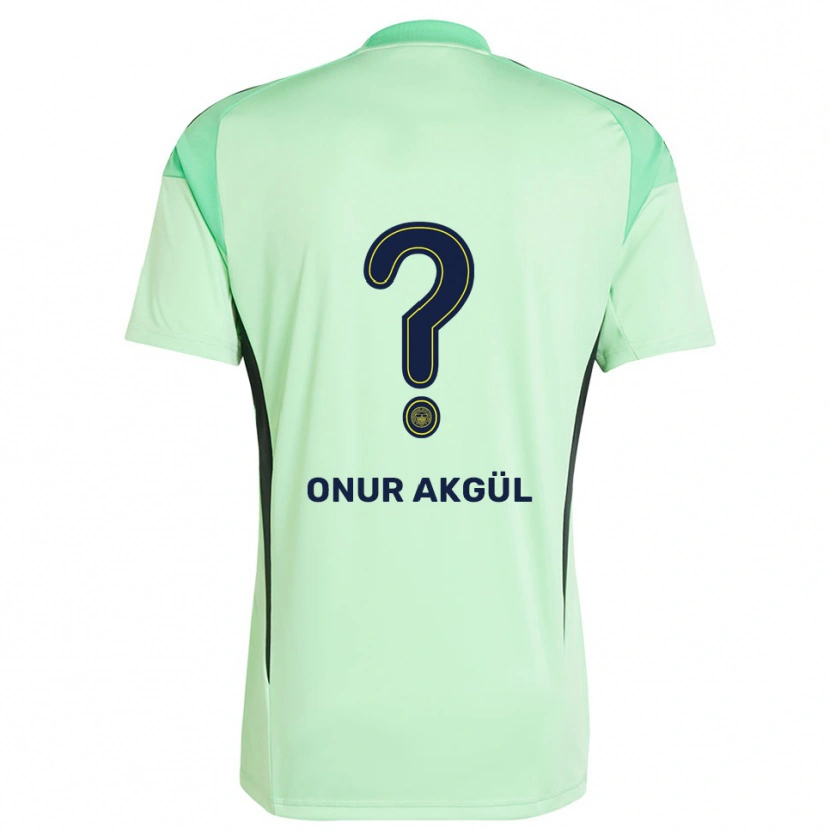 Danxen Niño Camiseta Rüzgar Onur Akgül #0 Verde Claro Negro Portero Equipación 2025/26 La Camisa México