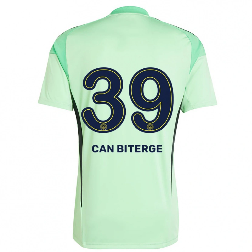 Danxen Niño Camiseta Engin Can Biterge #39 Verde Claro Negro Portero Equipación 2025/26 La Camisa México