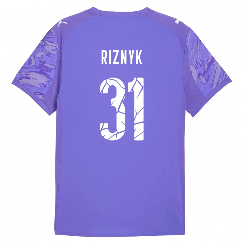 Danxen Niño Camiseta Dmytro Riznyk #31 Lila Morado Portero Equipación 2025/26 La Camisa México