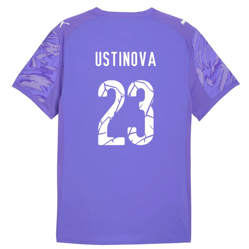 Danxen Niño Camiseta Liudmyla Ustinova #23 Lila Morado Portero Equipación 2025/26 La Camisa México