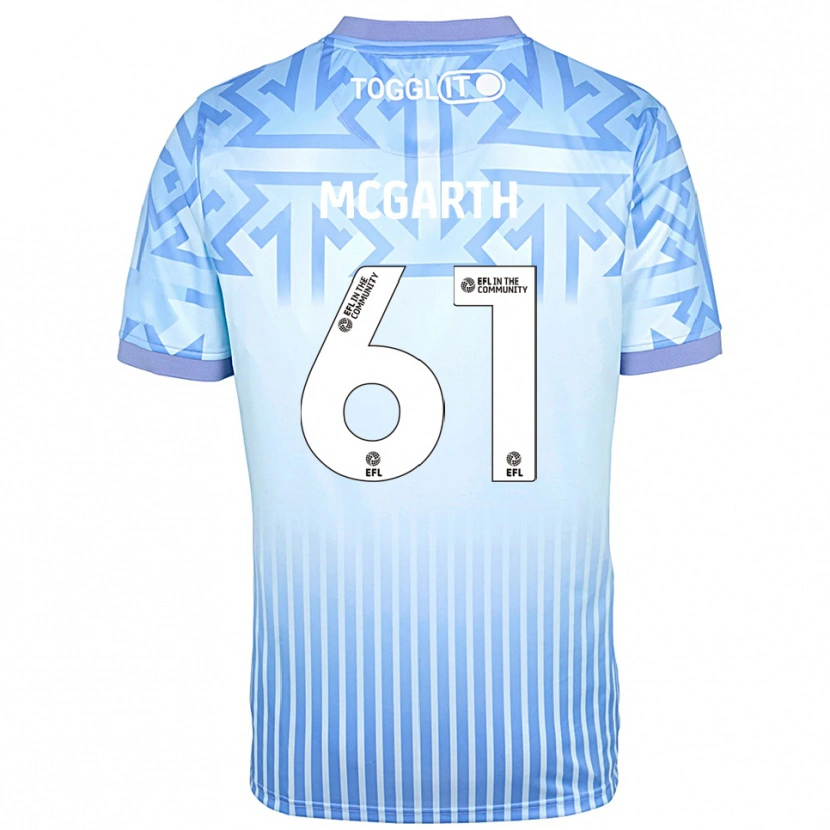 Danxen Niño Camiseta Ethan McGarth #61 Blanco Azul Claro Portero Equipación 2025/26 La Camisa México