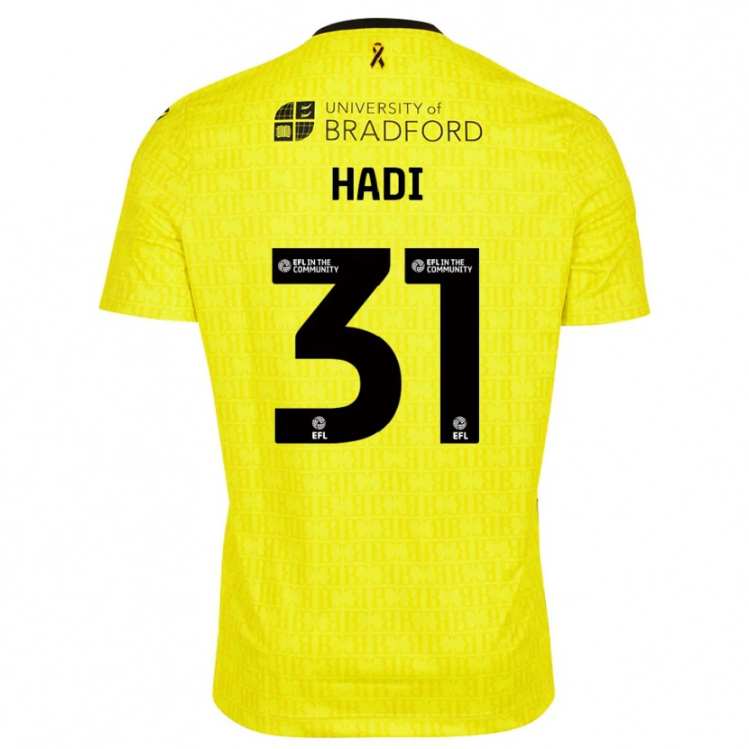 Danxen Niño Camiseta Zac Hadi #31 Negro Amarillo Portero Equipación 2025/26 La Camisa México