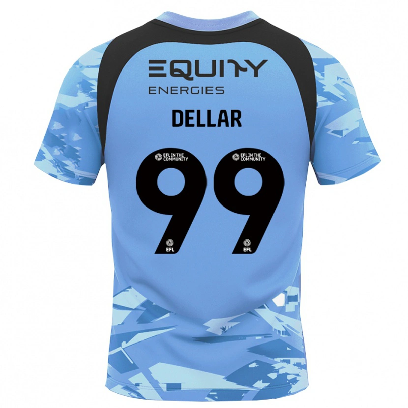 Danxen Niño Camiseta Megan Dellar #99 Negro Azul Claro Glack Portero Equipación 2025/26 La Camisa México