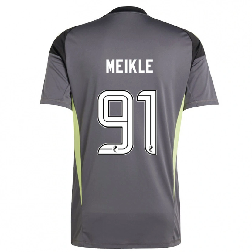Danxen Niño Camiseta Jamie Meikle #91 Blanco Gris Portero Equipación 2025/26 La Camisa México