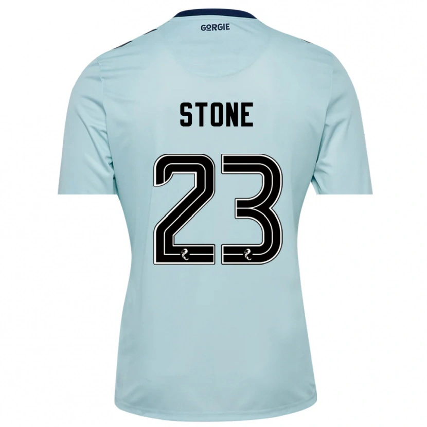 Danxen Niño Camiseta Harry Stone #23 Negro Azul Claro Portero Equipación 2025/26 La Camisa México