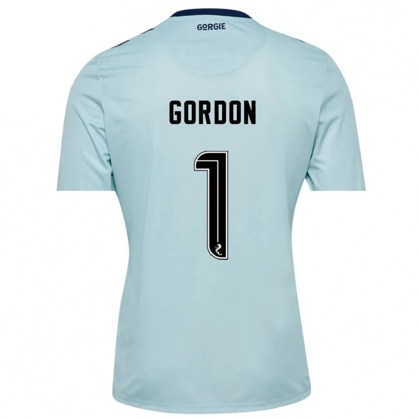 Danxen Niño Camiseta Craig Gordon #1 Negro Azul Claro Portero Equipación 2025/26 La Camisa México