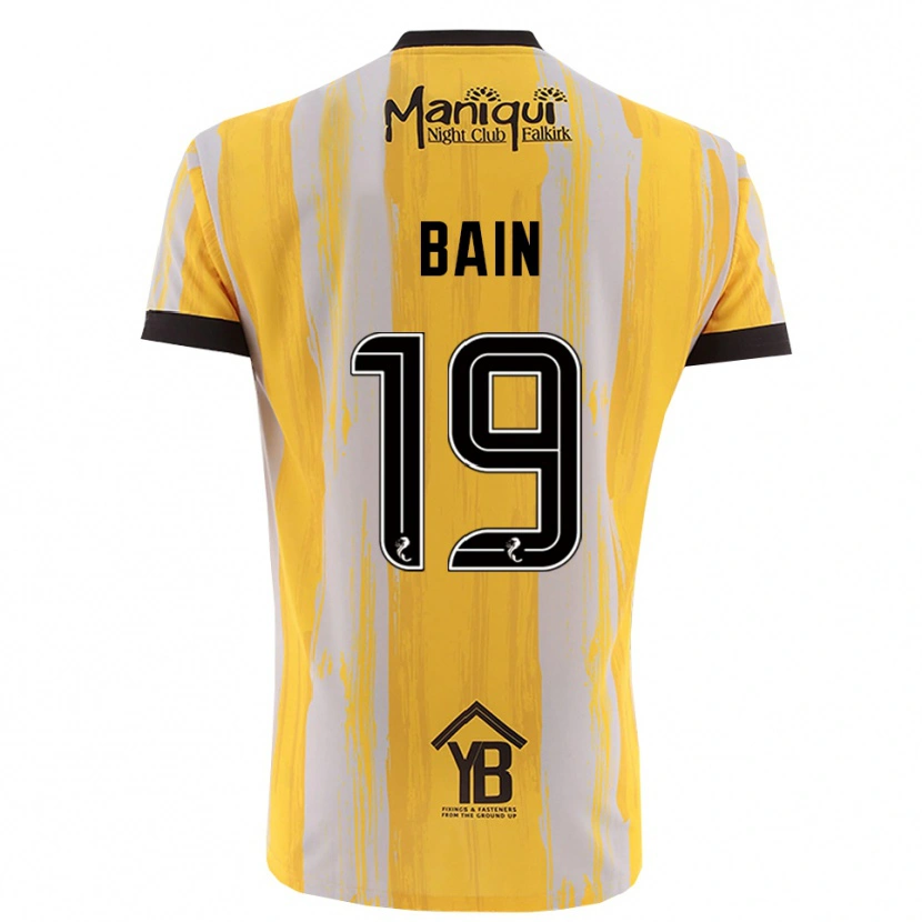 Danxen Niño Camiseta Scott Bain #19 Negro Amarillo Portero Equipación 2025/26 La Camisa México