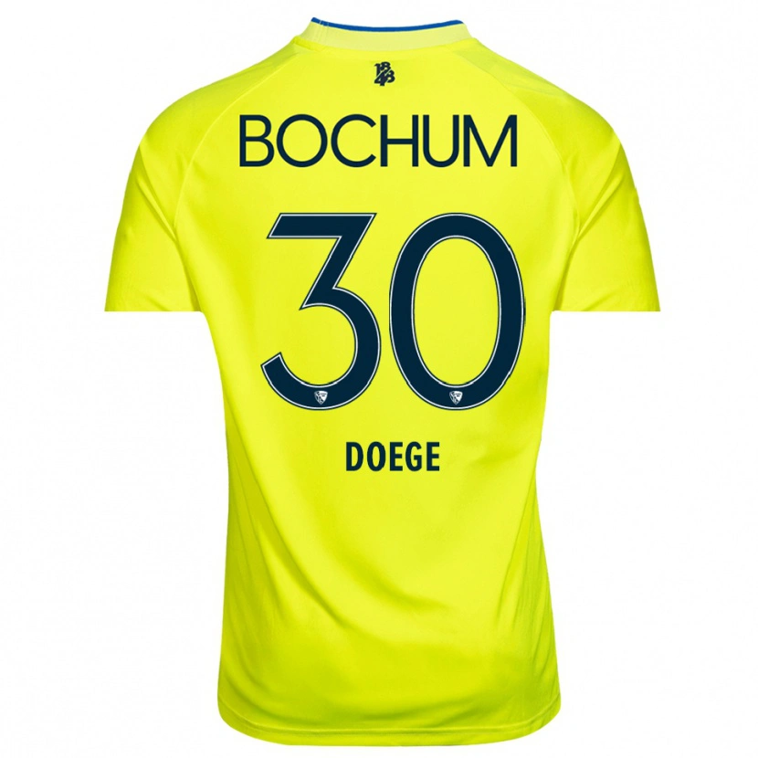 Danxen Niño Camiseta Leonie Doege #30 Verde Amarillo Portero Equipación 2025/26 La Camisa México