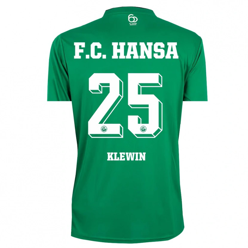 Danxen Niño Camiseta Philipp Klewin #25 Verde Oscuro Blanco Portero Equipación 2025/26 La Camisa México