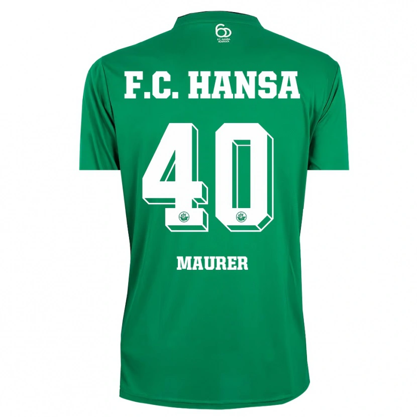Danxen Niño Camiseta Erik Maurer #40 Verde Oscuro Blanco Portero Equipación 2025/26 La Camisa México