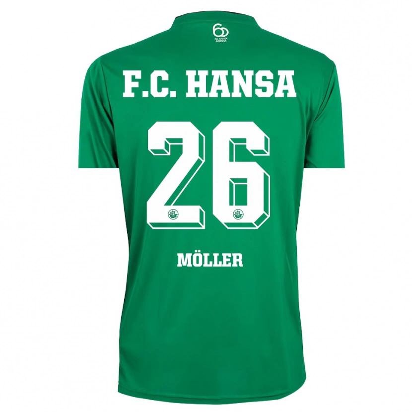 Danxen Niño Camiseta Andreas Möller #26 Verde Oscuro Blanco Portero Equipación 2025/26 La Camisa México