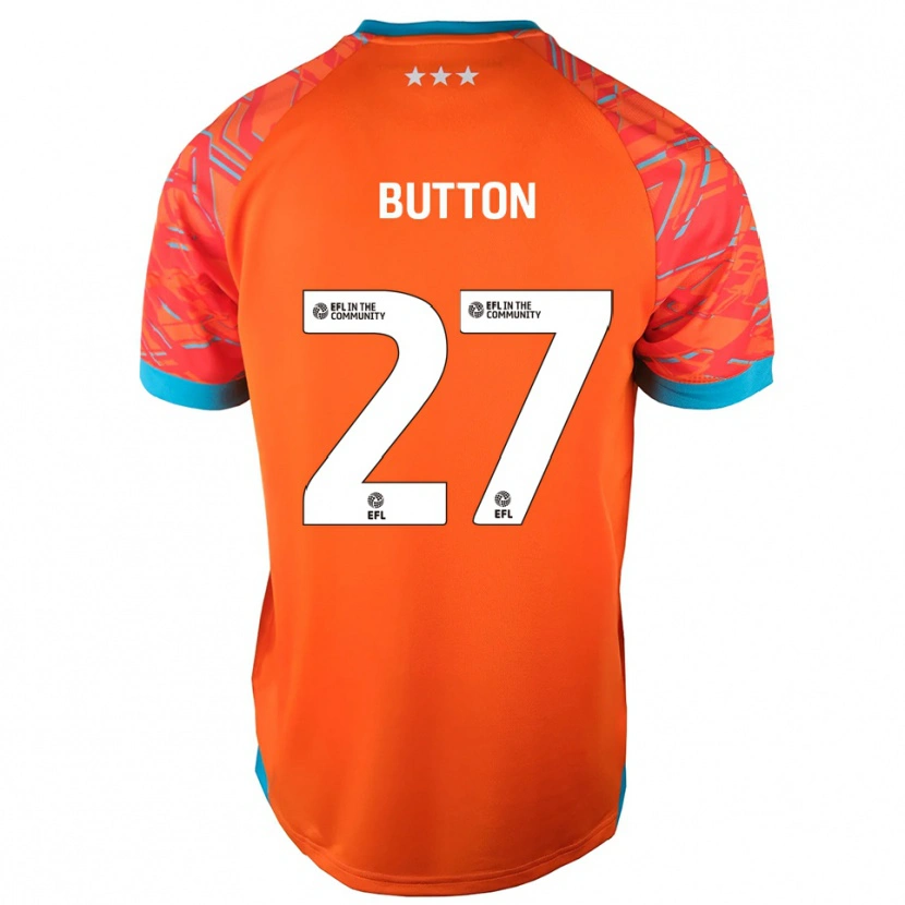 Danxen Niño Camiseta David Button #27 Blanco Naranja Portero Equipación 2025/26 La Camisa México