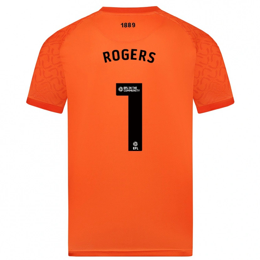 Danxen Niño Camiseta Sian Rogers #1 Negro Naranja Portero Equipación 2025/26 La Camisa México