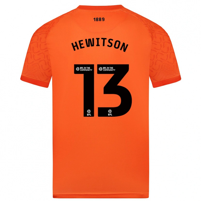 Danxen Niño Camiseta Coby Hewitson #13 Negro Naranja Portero Equipación 2025/26 La Camisa México