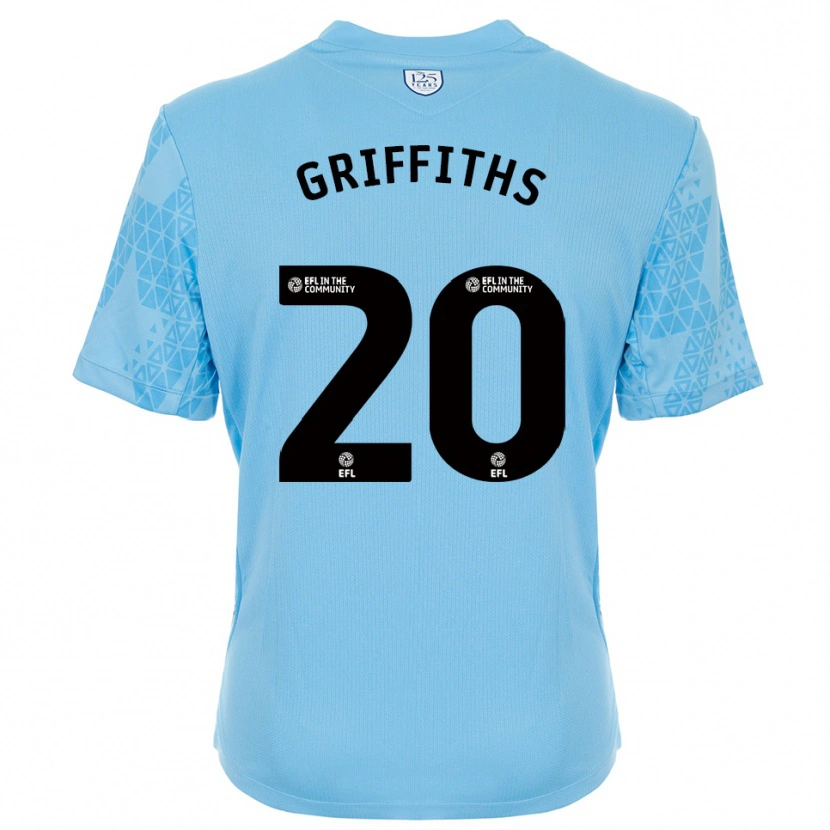 Danxen Niño Camiseta Josh Griffiths #20 Negro Azul Cielo Portero Equipación 2025/26 La Camisa México