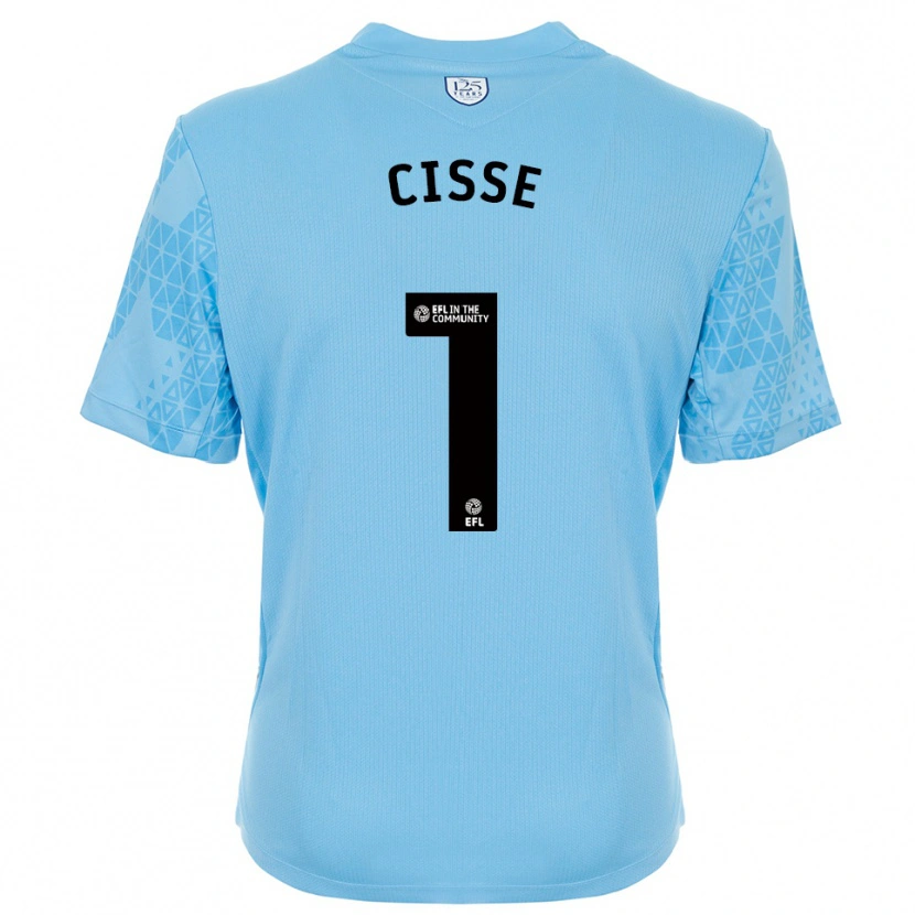 Danxen Niño Camiseta Ben Cisse #1 Negro Azul Cielo Portero Equipación 2025/26 La Camisa México
