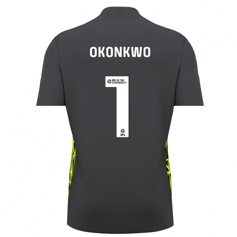 Danxen Niño Camiseta Arthur Okonkwo #1 Verde Bosque Gris Portero Equipación 2025/26 La Camisa México